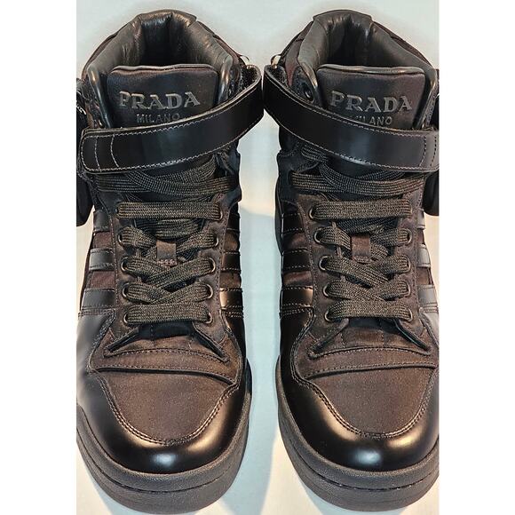 Adidas x Prada Men's US 6 Forum High Prada Core Black - Picture 5 of 16